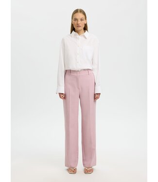 Selected Femme SLFRITA Wide Pant - Bleached Mauve Melange