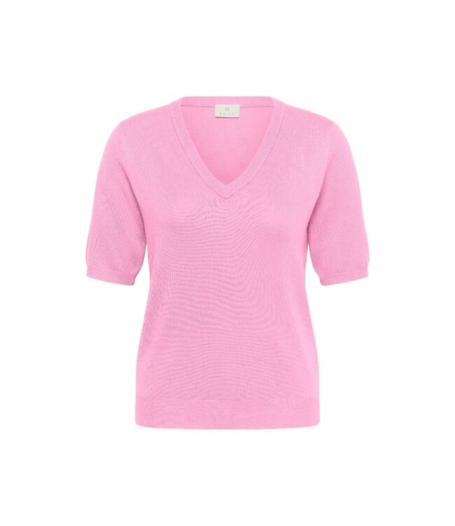 KAFFE KAlizza V-Neck Pullover - Pink Frosting