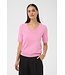 KAFFE KAlizza V-Neck Pullover - Pink Frosting