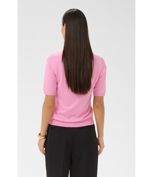 KAFFE KAlizza V-Neck Pullover - Pink Frosting