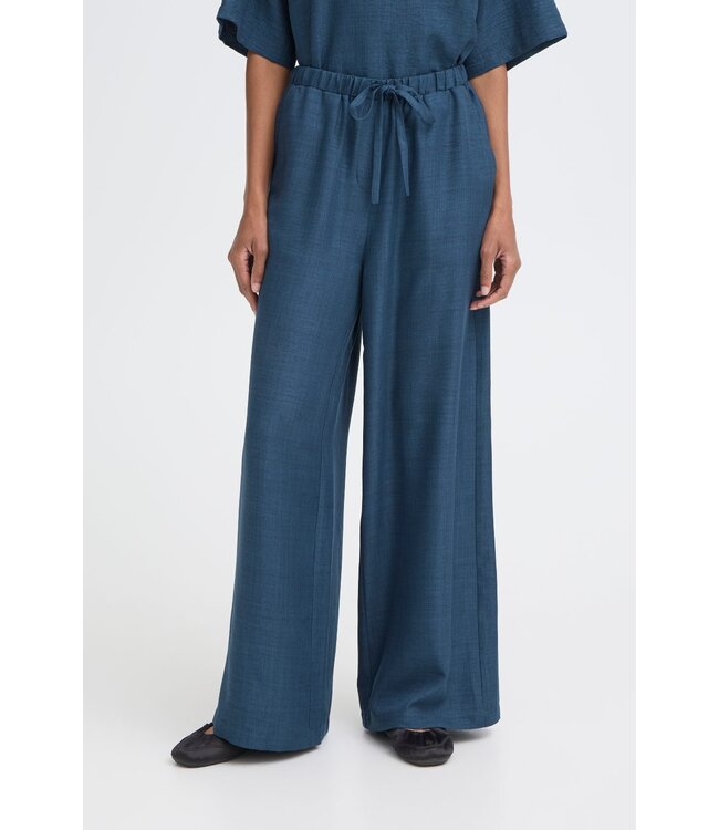 ICHI IHKATICO Pant - True Navy Melange