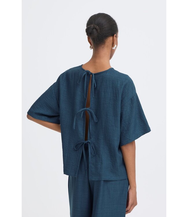 ICHI IHKATICO Shirt - True Navy Melange