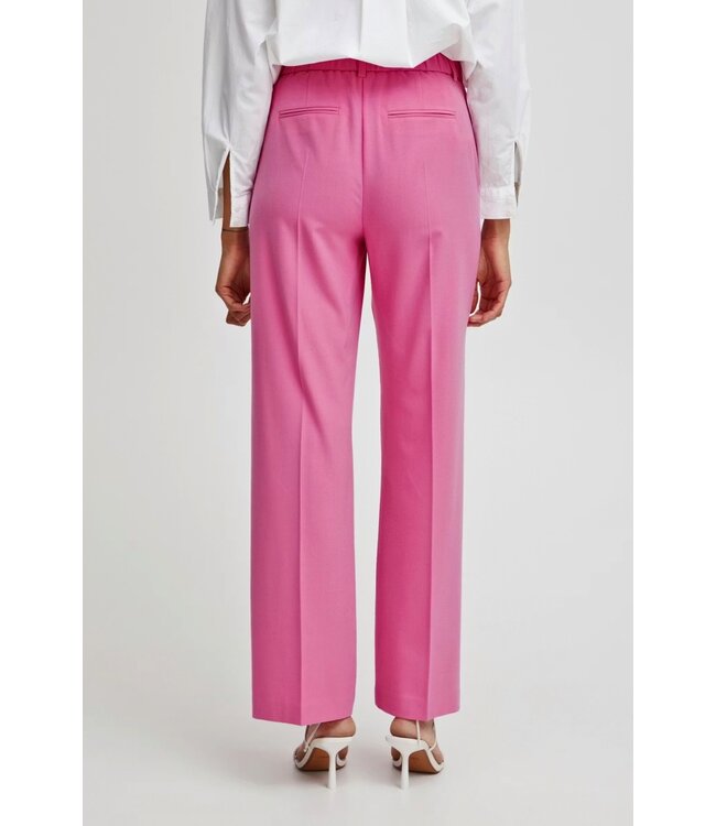 b.young BYDANTA Wide Leg Pants 2 – Raspberry Rose – Roze Dames broek van byoung met Wijde Pijpen