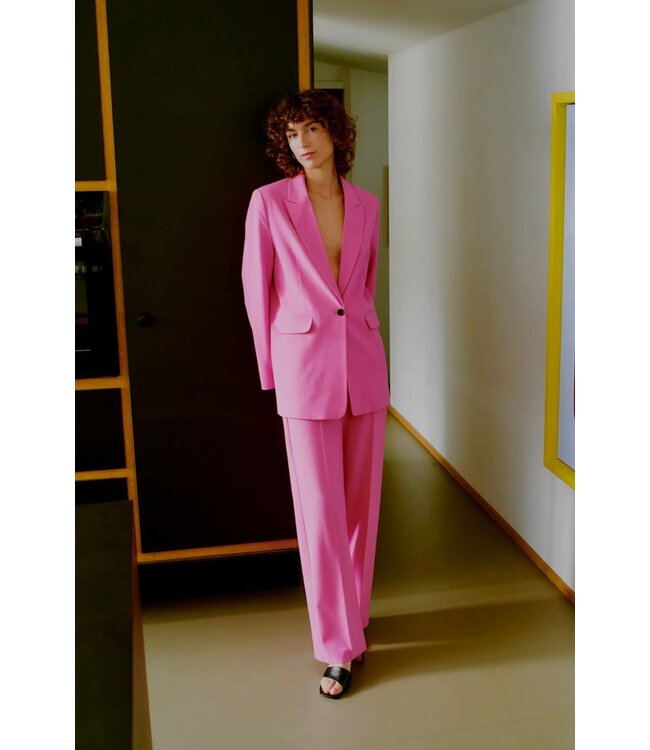 b.young BYDANTA Wide Leg Pants 2 – Raspberry Rose – Roze Dames broek van byoung met Wijde Pijpen