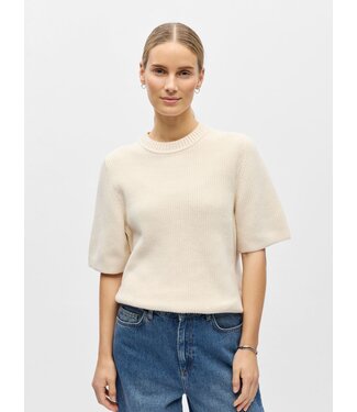 Object OBJFLO Knit Pullover - White Sand