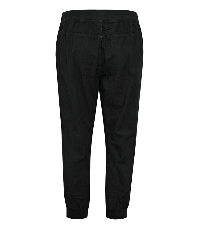 KAFFE Naya Capri Black Deep – Dames capribroek in katoen met elastische taille