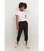 KAFFE Naya Capri Black Deep – Dames capribroek in katoen met elastische taille