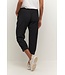 KAFFE Naya Capri Black Deep – Dames capribroek in katoen met elastische taille