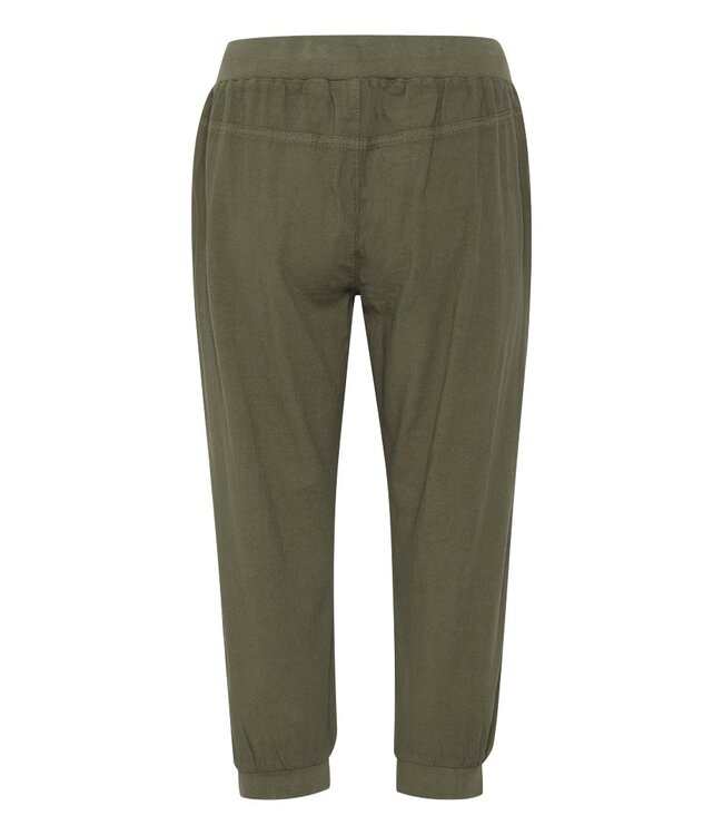 KAFFE Naya Capri Grape Leaf – Dames capribroek in luchtige katoen