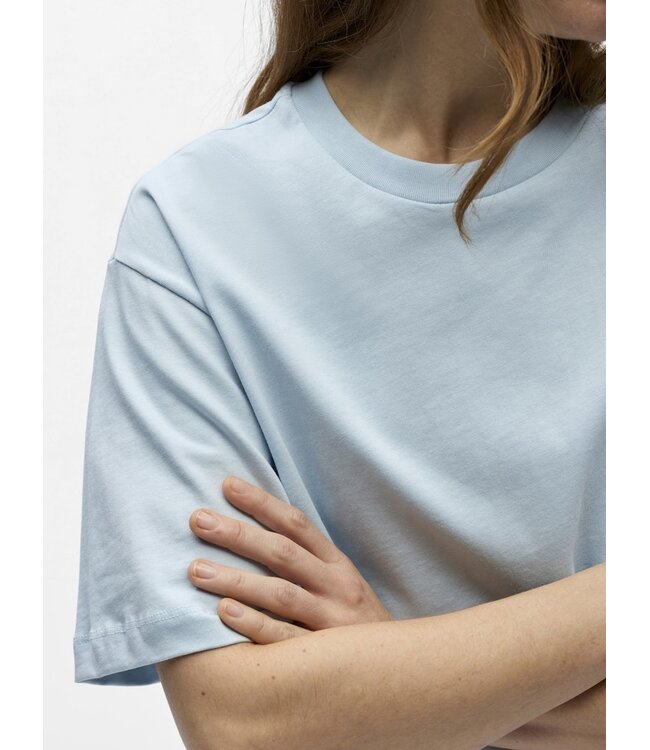 Object OBJGIMA S/S LO T-Shirt - Winter Sky