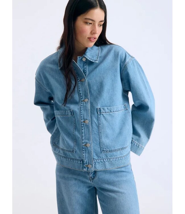 Object OBJROSIE Overshirt - Light Blue Denim