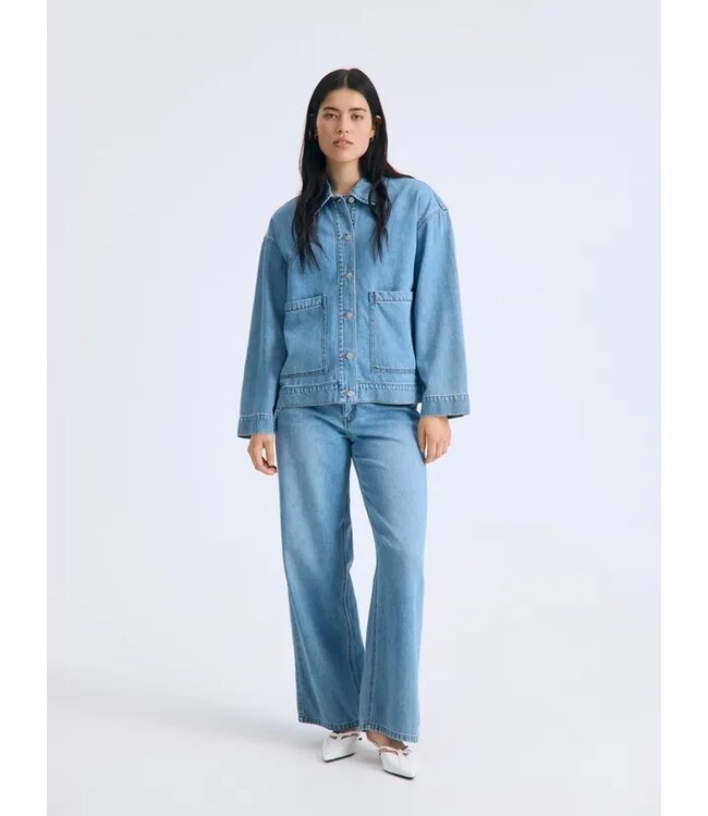 Object OBJROSIE Overshirt - Light Blue Denim