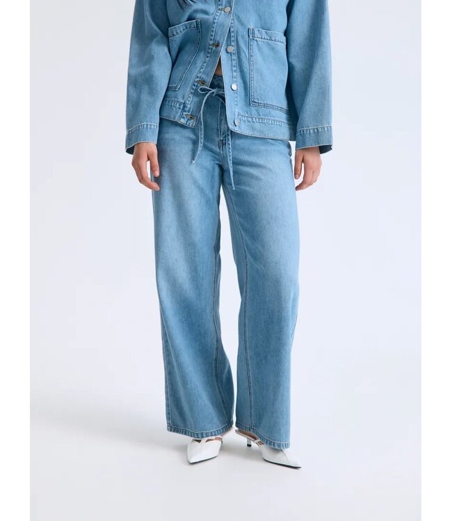 Object OBJROSIE Wide Jeans - Light Blue Denim