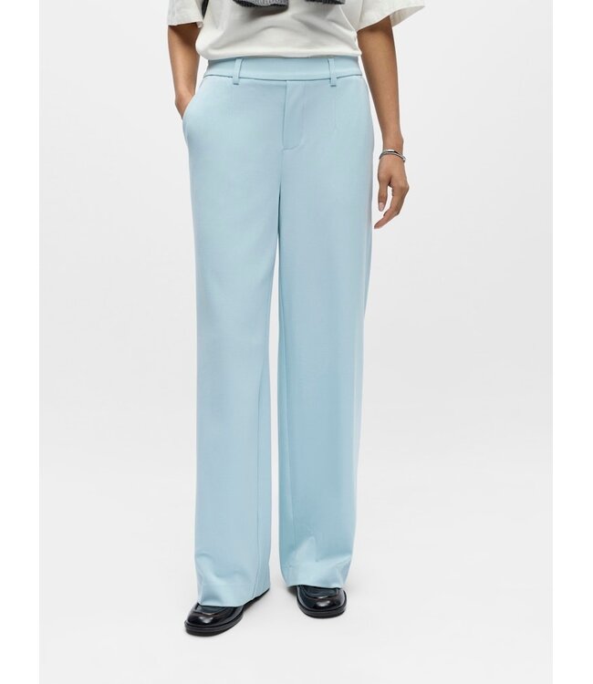 Object OBJLISA Wide Pant Winter Sky – Dames broek met wijde pijpen