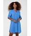 CREAM CRBellis Caftan Short Dress Palace Blue – Dames linnen kaftan jurk