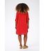 CREAM CRBellis Caftan Short Dress High Risk Red – Dames linnen jurk