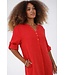 CREAM CRBellis Caftan Short Dress High Risk Red – Dames linnen jurk