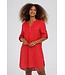 CREAM CRBellis Caftan Short Dress High Risk Red – Dames linnen jurk