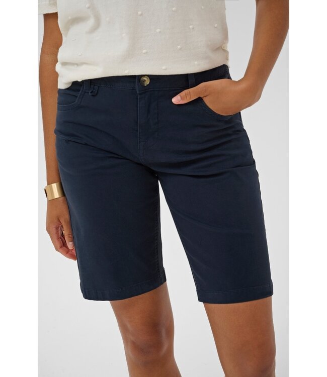 CREAM CRBerta Twill Shorts Navy Blazer – Coco Fit dames short in katoen twill