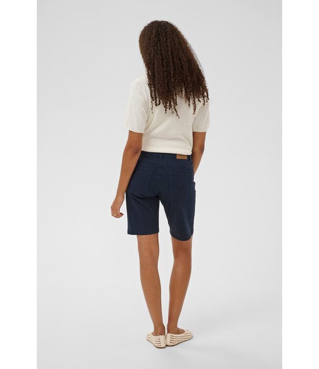 CREAM CRBerta Twill Shorts Navy Blazer – Coco Fit dames short in katoen twill