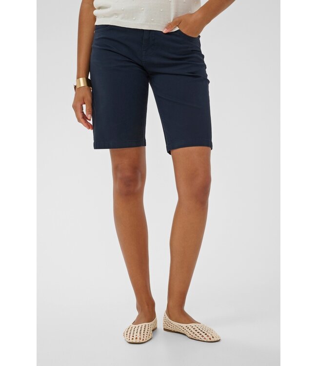 CREAM CRBerta Twill Shorts Navy Blazer – Coco Fit dames short in katoen twill
