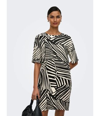 JDY JDYDEBBIE Oversize Dress - Sandshell BLACK TROPE