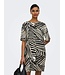 JDY JDYDEBBIE Oversize Dress Sandshell Black Trope – Dames jurk met all-over print