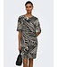 JDY JDYDEBBIE Oversize Dress Sandshell Black Trope – Dames jurk met all-over print