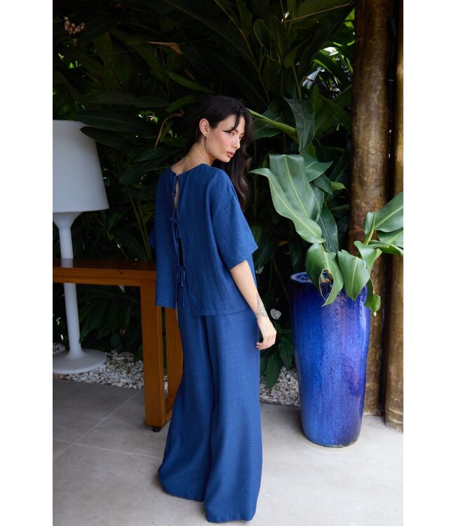 ICHI IHKATICO Pant - True Navy Melange