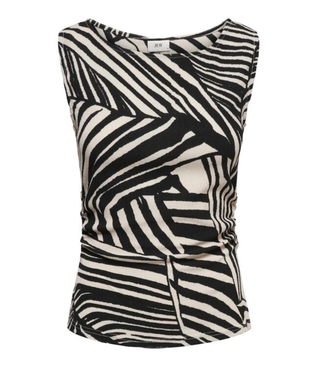 JDY JDYDEBBIE Top Sandshell Black Trope – Aansluitende dames top met print
