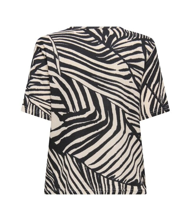 JDY JDYDEBBIE dames T-shirt met print - Sandshell Black Trope