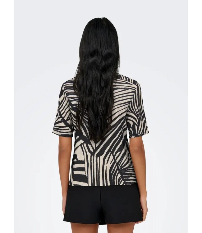 JDY JDYDEBBIE dames T-shirt met print - Sandshell Black Trope