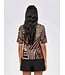 JDY JDYDEBBIE dames T-shirt met print - Sandshell Chocolate Torte Trope