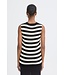 ICHI IHIHBETUES dames top gestreept - Black Almond Milk