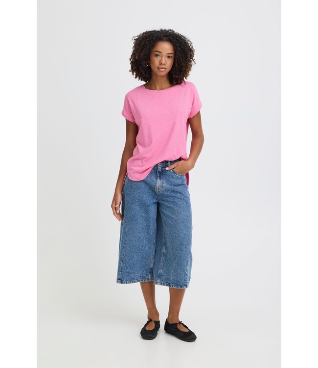 ICHI IHREBEL dames T-shirt met zilverdraad - Wild Orchid