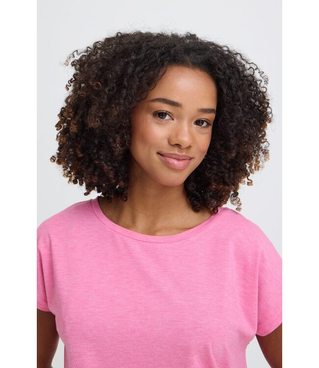 ICHI IHREBEL dames T-shirt met zilverdraad - Wild Orchid