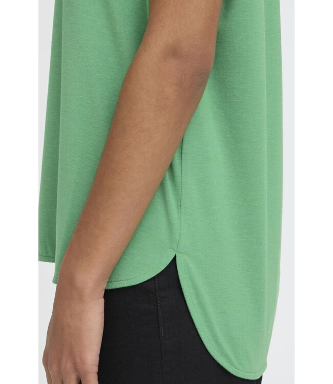 ICHI IHREBEL dames T-shirt met zilverdraad - Lily Green