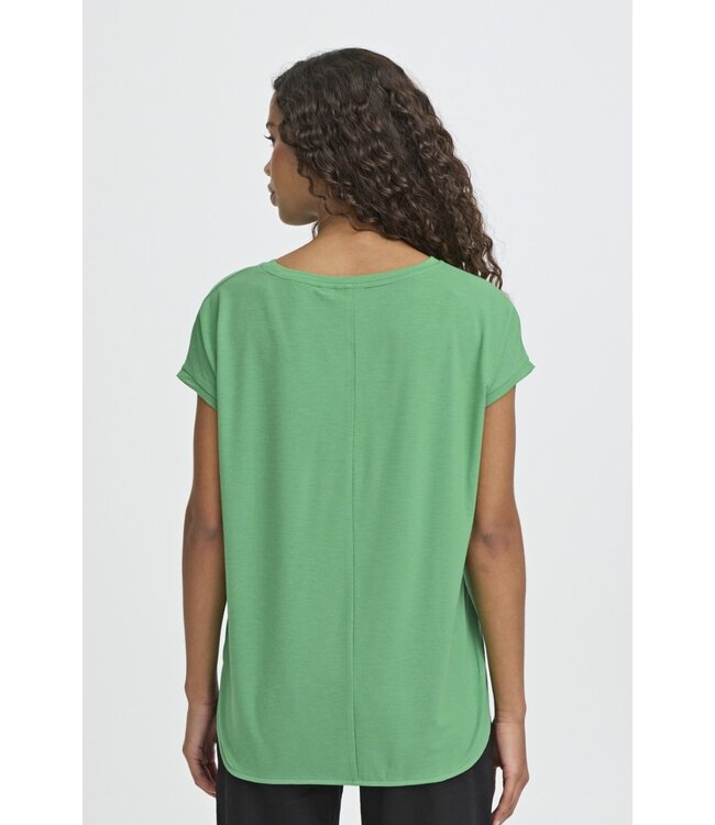 ICHI IHREBEL dames T-shirt met zilverdraad - Lily Green