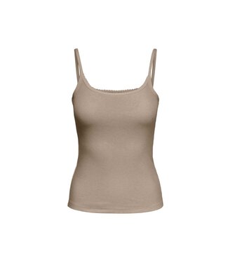 JDY JDYTESS Life Singlet Top - Greige