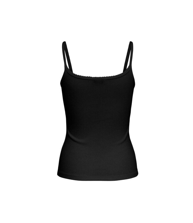 JDY JDYTESS dames singlet top in biologisch katoen - Zwart