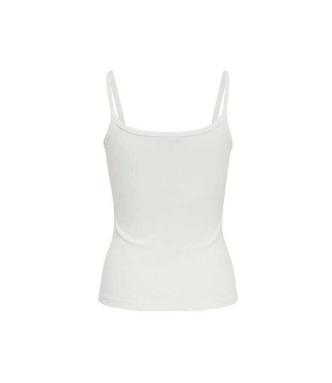 JDY JDYTESS dames singlet top in biologisch katoen - Wit