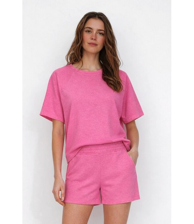 JDY JDYAMALFI dames sweat shorts met elastische taille - Wild Orchid Melange