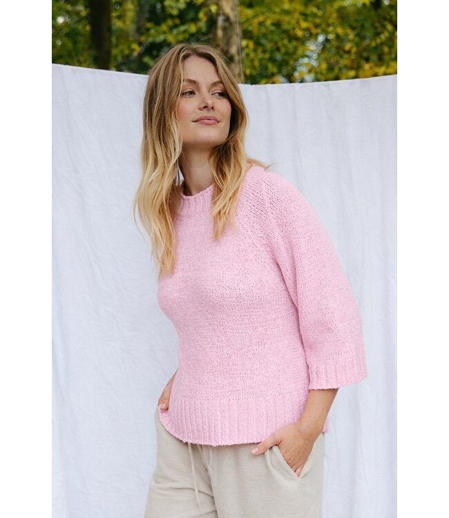 Freequent Dames trui FQTAPPER in Sweet Lilac - Lila fijngebreide pullover
