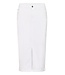 KAFFE Dames denim rok KAzelina Chalk – witte midi rok met hoge taille en split