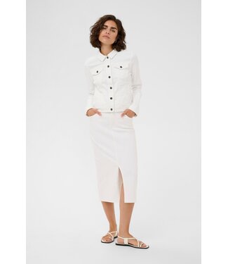 KAFFE KAzelina Denim Skirt - Chalk