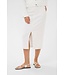 KAFFE Dames denim rok KAzelina Chalk – witte midi rok met hoge taille en split
