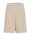 KAFFE KAmilia Dames Shorts in Feather Gray met elastische taille en linnen viscose mix