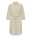 KAFFE KAmilia dames hemdkleedje in Chinchilla Chalk Stripe met taillekoord en knoopsluiting