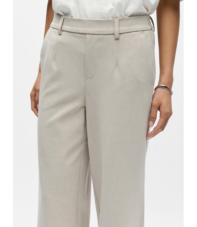 Object OBJLISA Wide Pant Humus – Dames broek met wijde pijpen