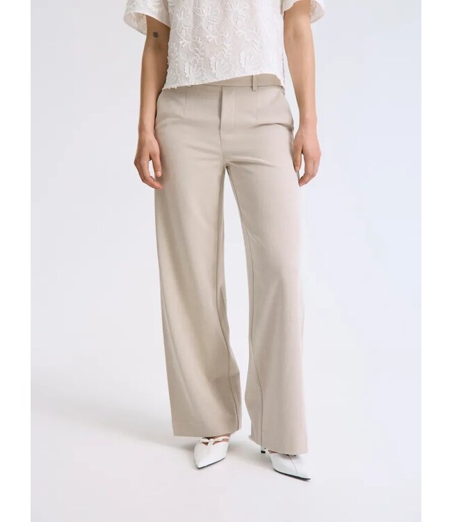 Object OBJLISA Wide Pant Humus – Dames broek met wijde pijpen